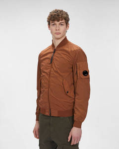 C.P. COMPANY NYCRA-R BOMBER JACKET FRIAR BROWN